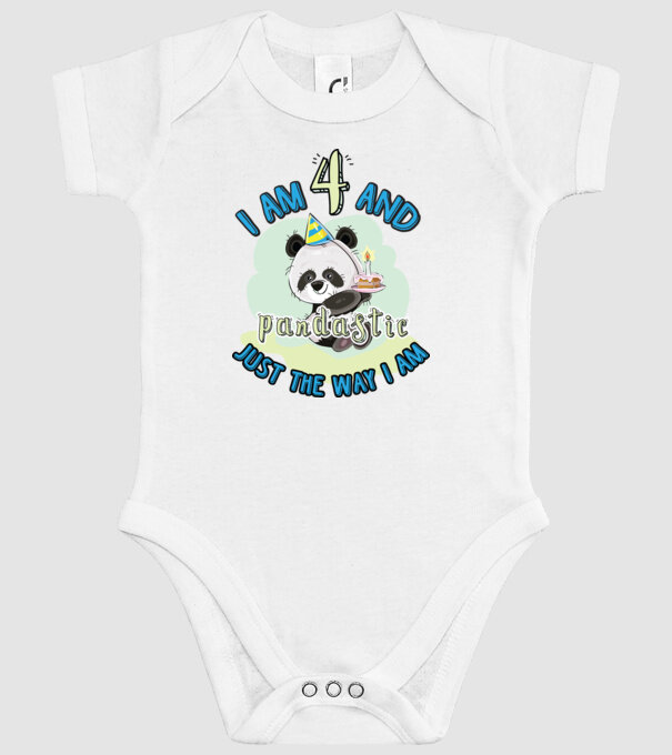 PANDASTIC 4 model alb pe tricou