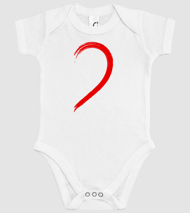 Inimă pereche stânga model alb pe tricou