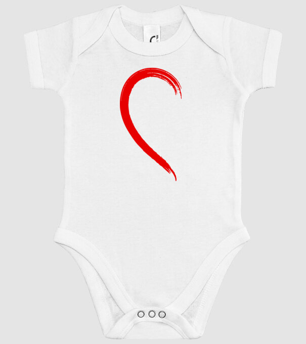 Inimă pereche dreapta model alb pe tricou