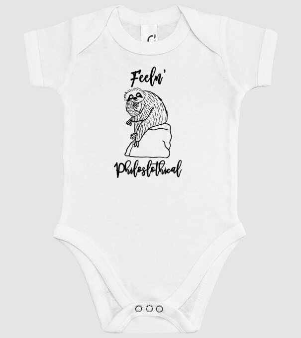 Philoslothical model alb pe tricou