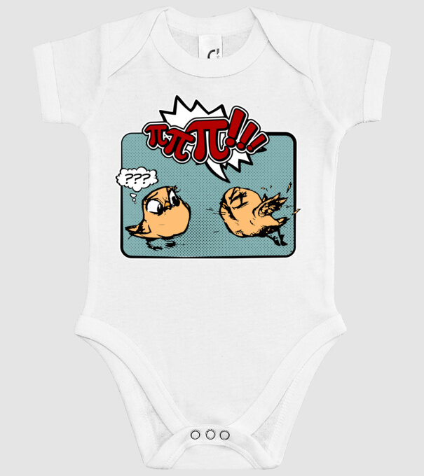 Pi Pi model alb pe tricou