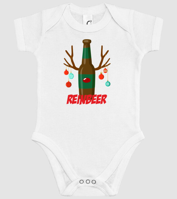 Bere REINBEER model alb pe tricou