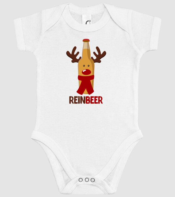 Bere REINBEER model alb pe tricou