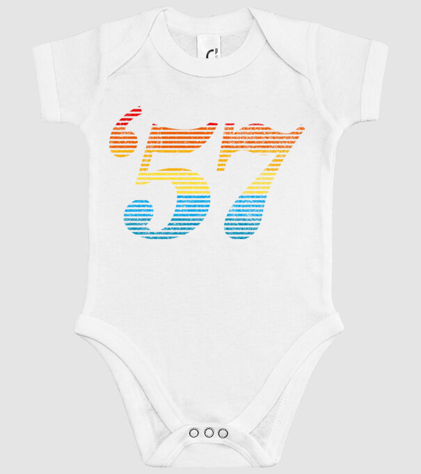 Retro Birthday 1957 model alb pe tricou