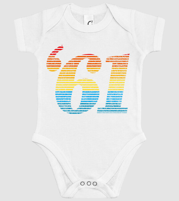 Retro Birthday 1961 model alb pe tricou