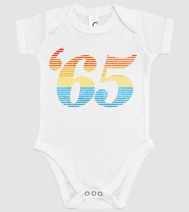 Retro Birthday 1965 model alb pe tricou