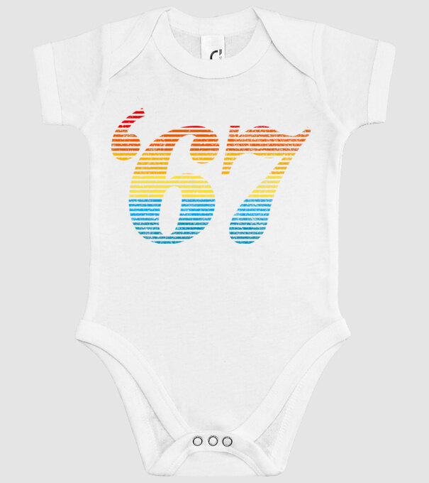 Retro Birthday 1967 model alb pe tricou