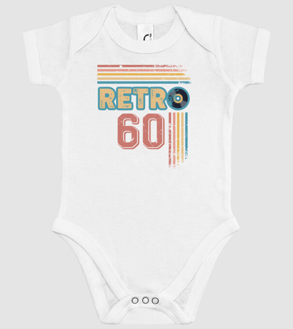 Retro 60 Birthday model alb pe tricou