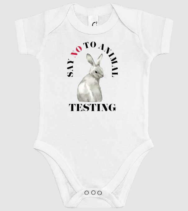 Say NO to animal testing model alb pe tricou