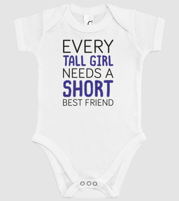 Short Freind model alb pe tricou