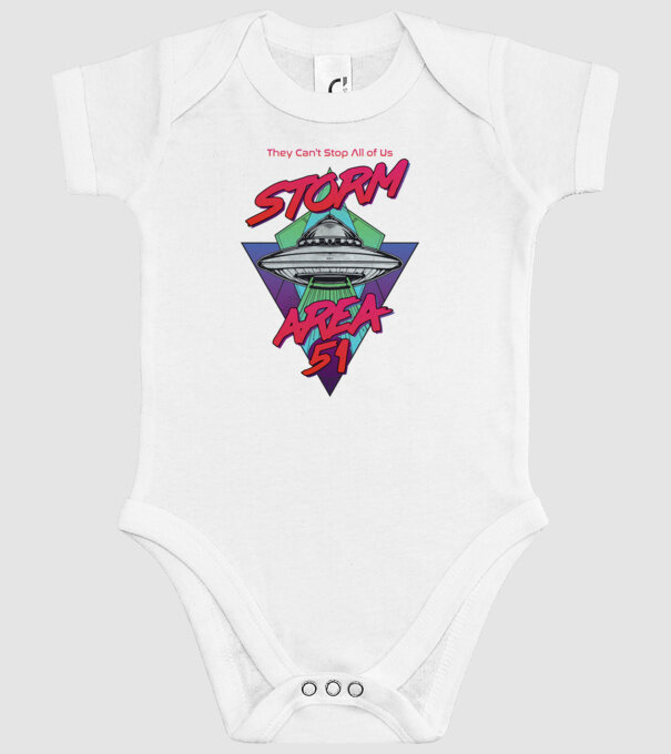 storm area 51 ufo model alb pe tricou