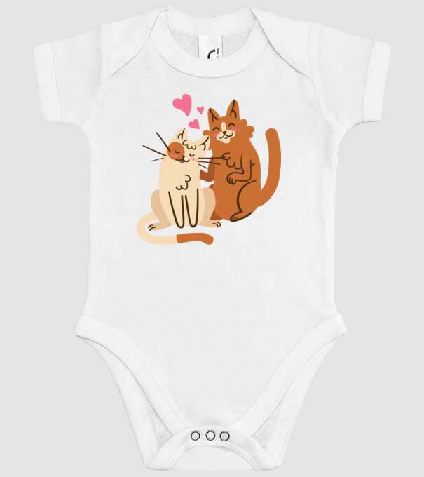 PISICUȚE ÎNDRĂGOSTITE 2 model alb pe tricou