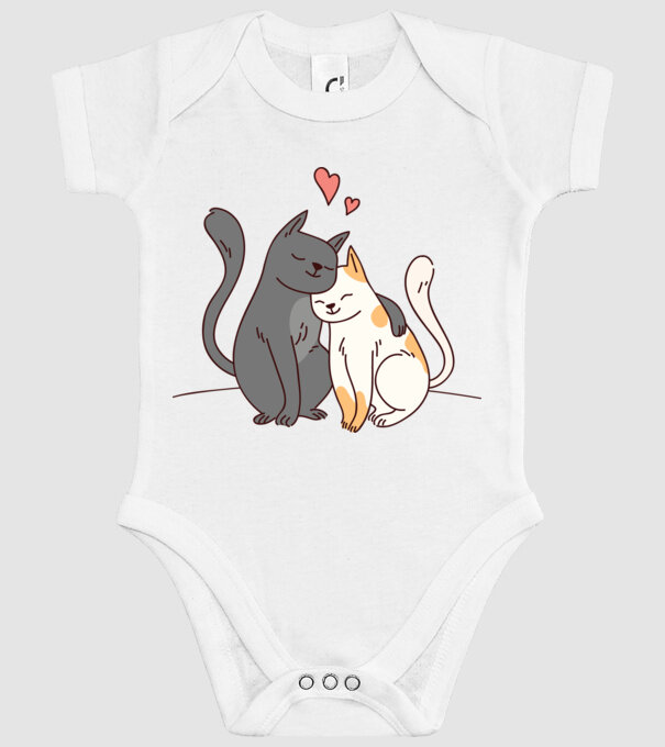 PISICUȚE ÎNDRĂGOSTITE 3 model alb pe tricou