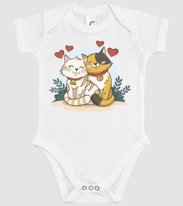 PISICUȚE ÎNDRĂGOSTITE 4 model alb pe tricou