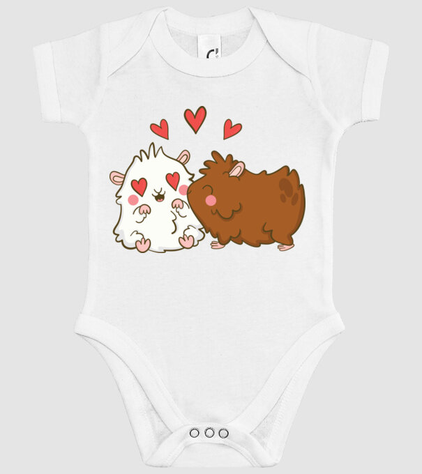 HAMSTERI ÎNDRĂGOSTIȚI model alb pe tricou