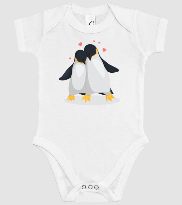 PINGUINI ÎNDRĂGOSTIȚI 8 model alb pe tricou