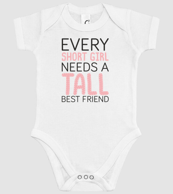 Tall Friend model alb pe tricou