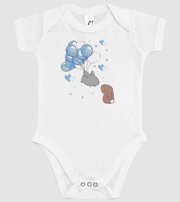 Tu ești melodia inimii mele iepurași model alb pe tricou
