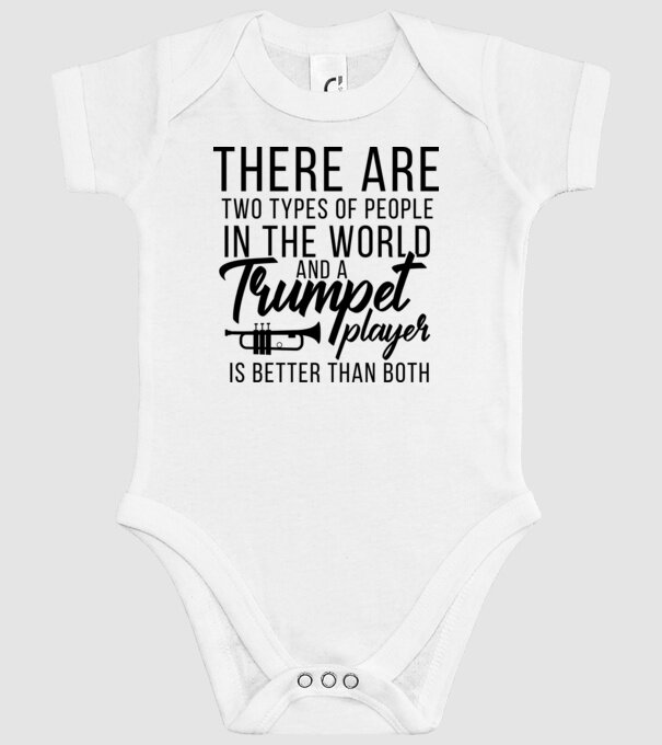 There are two types of people...trumpet model alb pe tricou