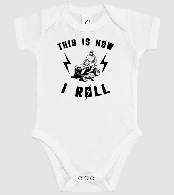 This is how i roll model alb pe tricou