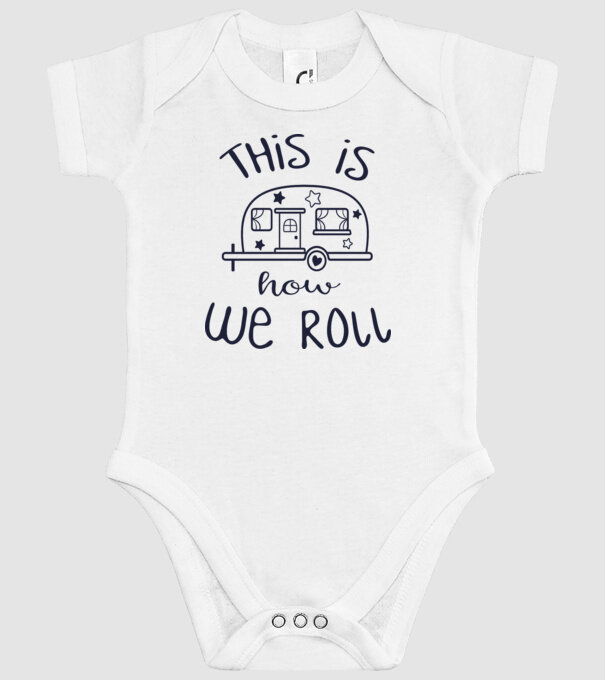 This is how we roll model alb pe tricou