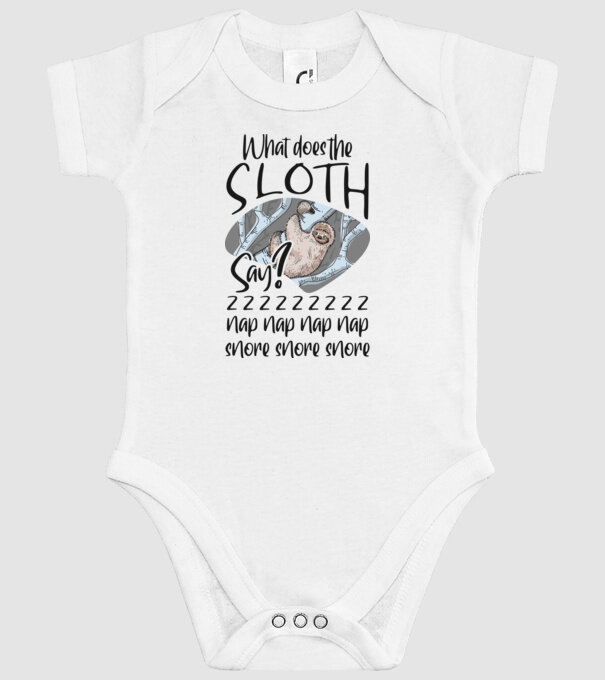 What does the sloth say model alb pe tricou