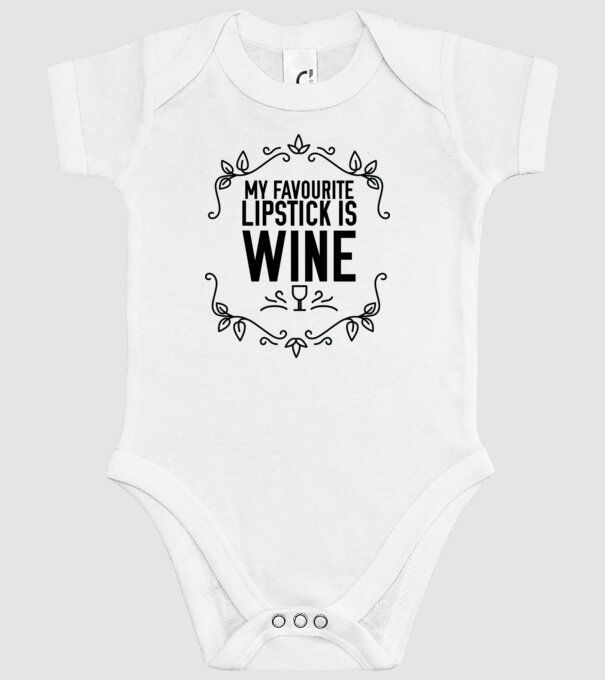 Wine tasting team Favourite lipsitck is wine model alb pe tricou