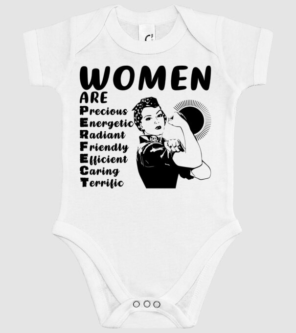 Women are perfect model alb pe tricou