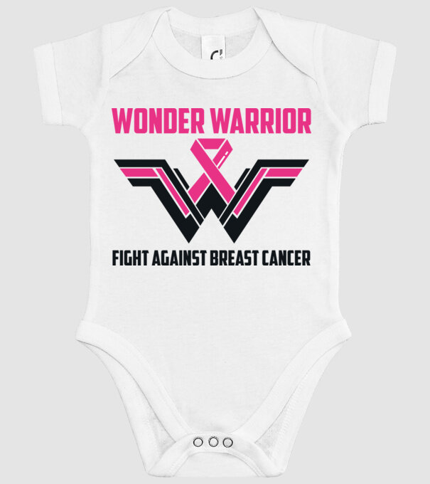WONDER WARRIOR model alb pe tricou