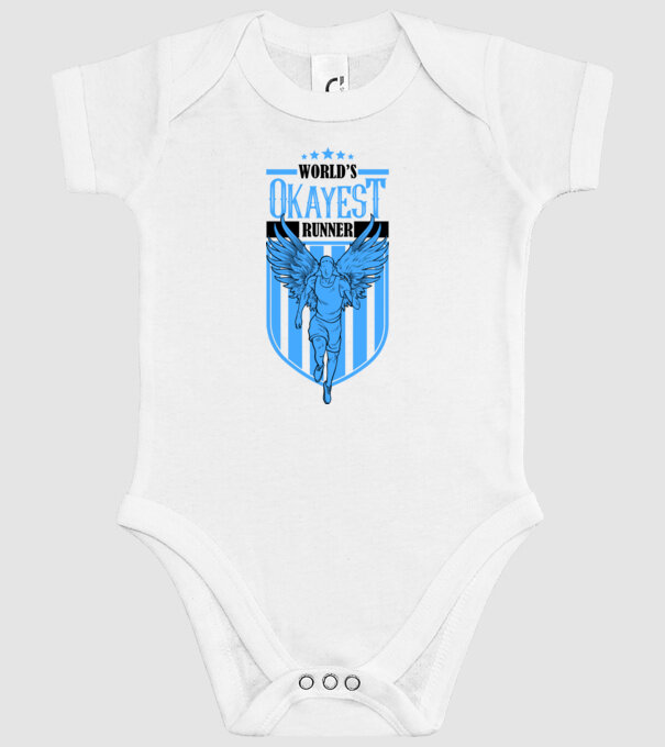 World okayest runner model alb pe tricou