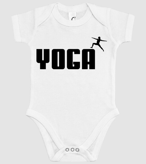 yoga model alb pe tricou