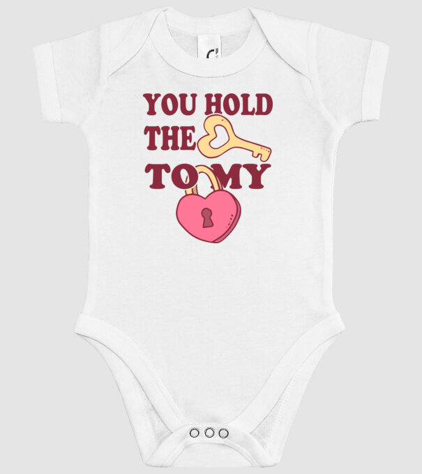 you hold the key to my heart model alb pe tricou