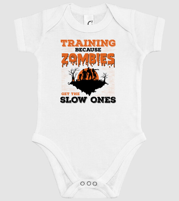 Zombies get the slow ones model alb pe tricou