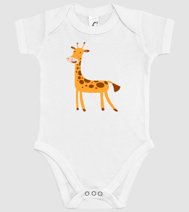Girafă drăguță model alb pe tricou