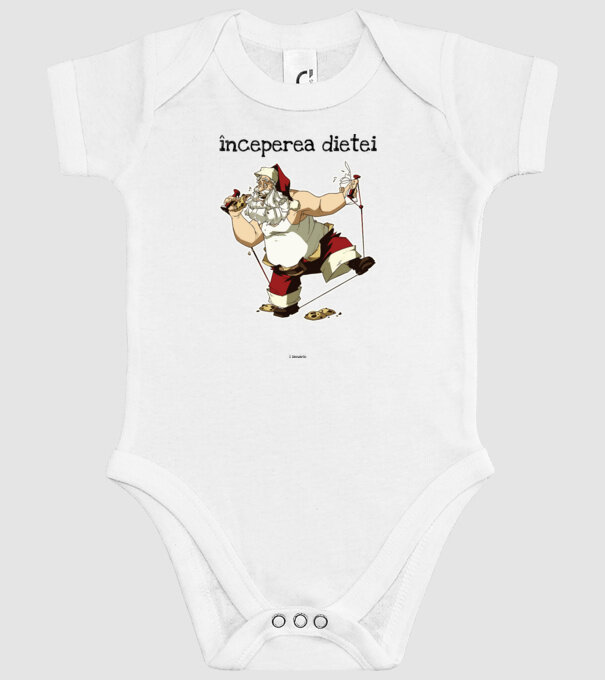 începerea dietei - 1 ianuarie model alb pe tricou