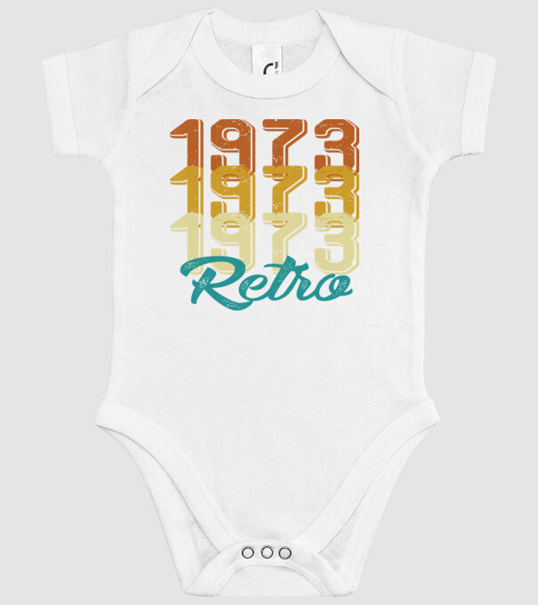 1973 retro model alb pe tricou