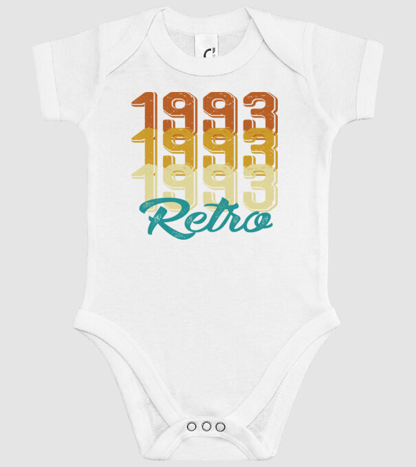 1993 retro model alb pe tricou