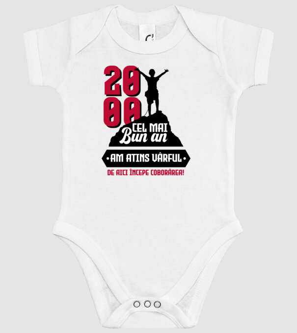 2000 cel mai bun an. Am atins vârful, de aici începe coborârea. model alb pe tricou