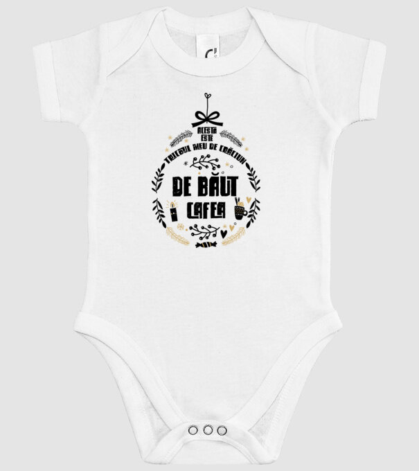 acesta este tricoul meu de Crăciun_de băut cafea model alb pe tricou