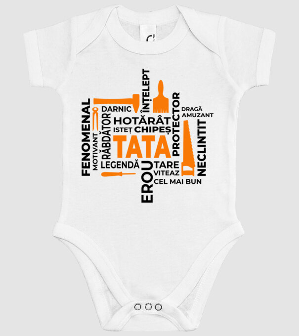 Acronimele tatălui model alb pe tricou