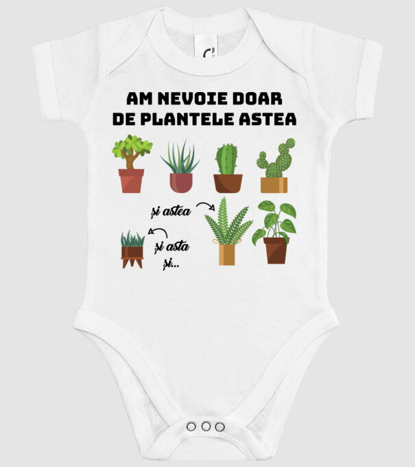 am nevoie doar de plantele astea model alb pe tricou