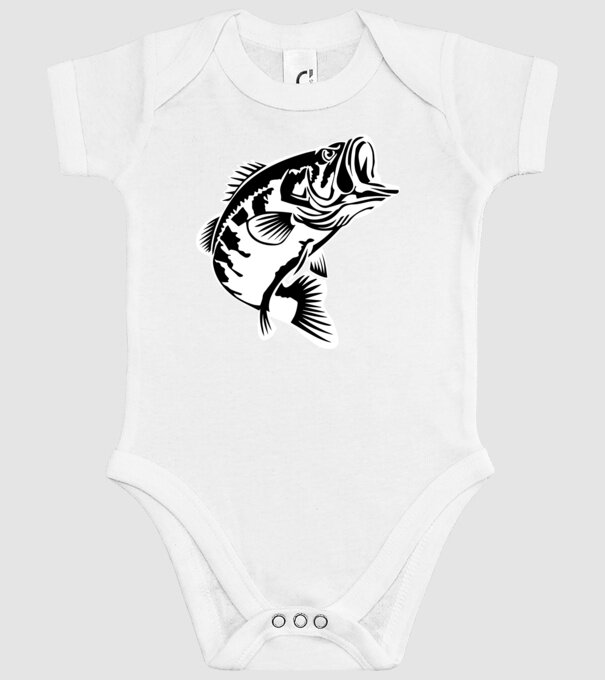 AngryFish model alb pe tricou