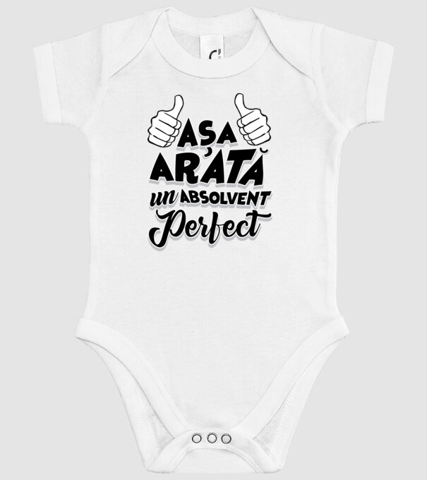 Așa arată un absolvent perfect model alb pe tricou