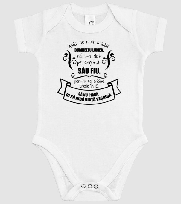 Atât de mult a iubit Dumnezeu lumea model alb pe tricou
