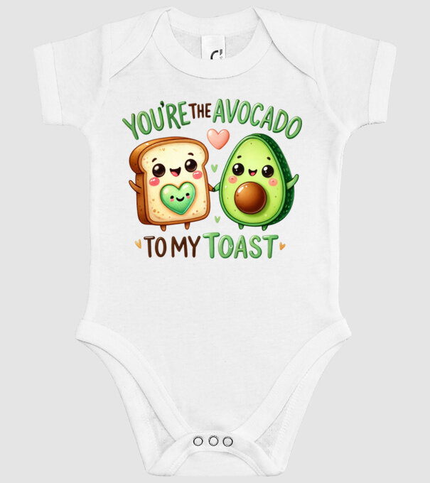 Avocado to my Toast model alb pe tricou