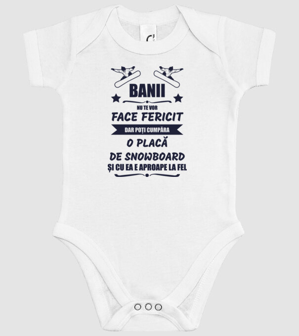 banii nu te vor face fericit, dar poți cumpăra o placă de snowboard și cu ea e aproape la fel model alb pe tricou