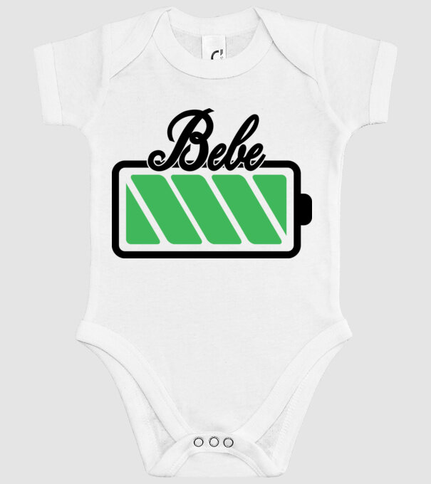 Bebe încărcat model alb pe tricou