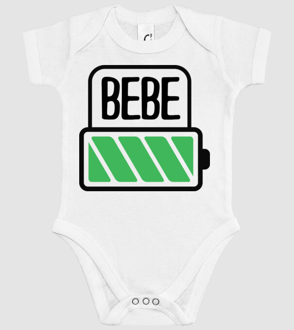 Bebe încărcat model alb pe tricou