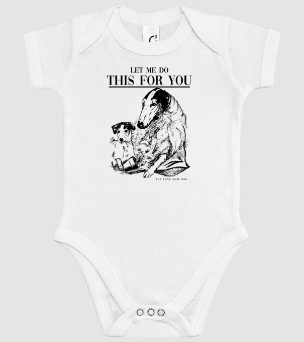 BORZOI Elagant model alb pe tricou