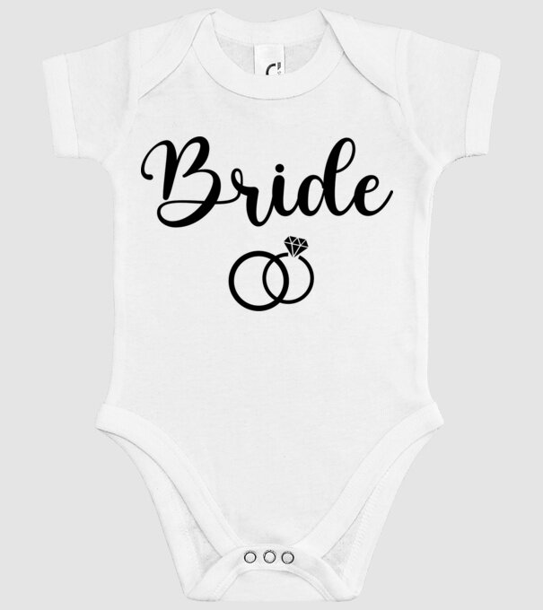 Bride model alb pe tricou